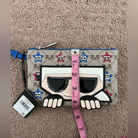 New tags NWT Karl Lagerfeld Paris Maybelle SLG Zip Wallet Wristlet Strap Gift - Picture 6 of 12